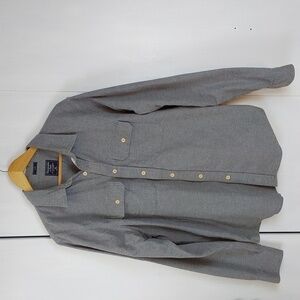 Abercrombie & Fitch  Mens Gray Soft Cotton Button Down Shirt Pockets Sz.XXL